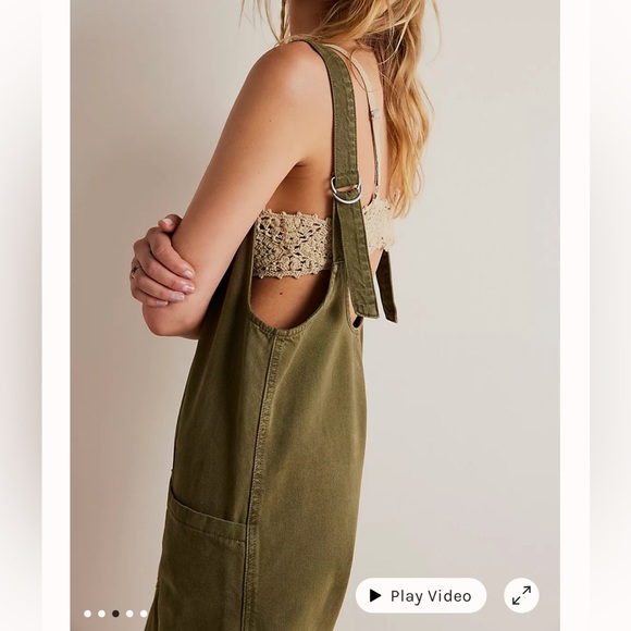 Free People Pants - FREE PEOPLE WE THE FREE HIGH ROLLER JUMPSUIT OVERALLS SIZE MEDIUM